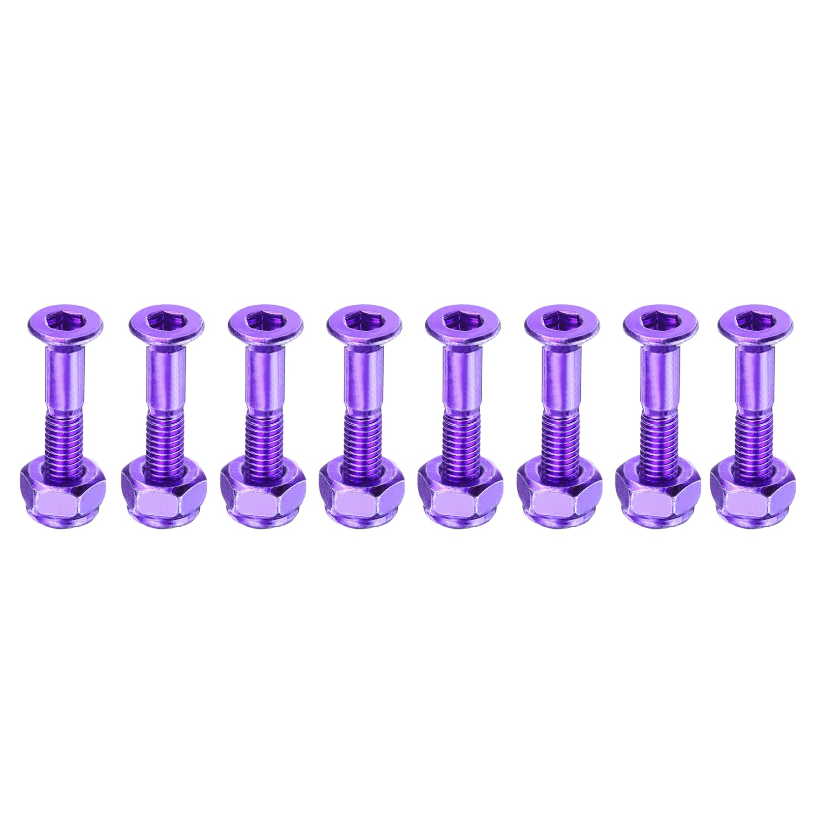 PATIKIL Skateboard Hardware Bolt Set - Carbon Steel Truck Mounting Screws & Nuts for Skateboard & Cruiser | Durable Skateboard Accessories for Street & Park Riding
