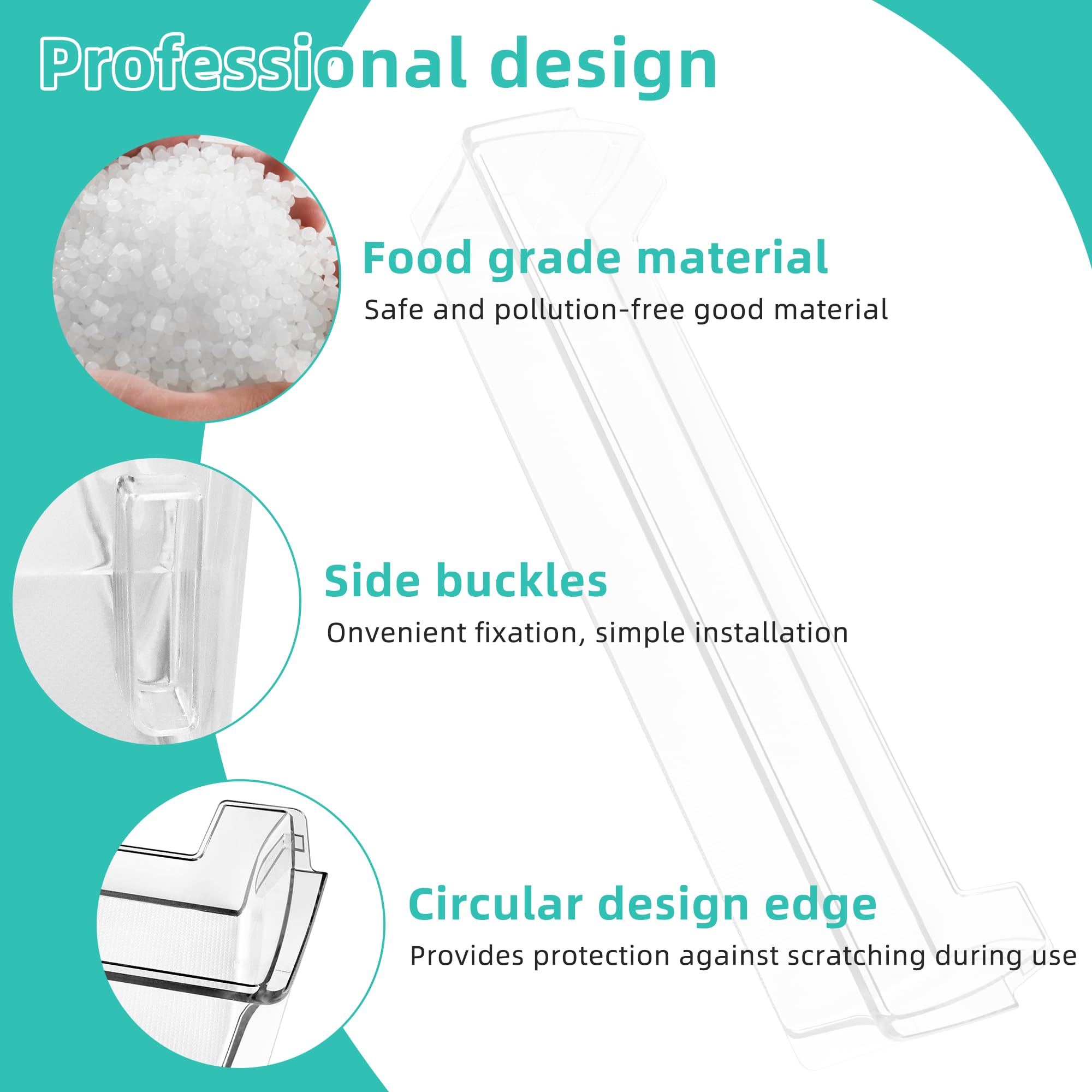 Samsung Refrigerator Door Shelf Replacement (Large) - Compatible with RT21M6213SG RT21M6213SR RT21M6213WW RT21M6215SG RT21M6215SR Models - Durable Fridge Organizer for Kitchen Storage - by MIFLUS