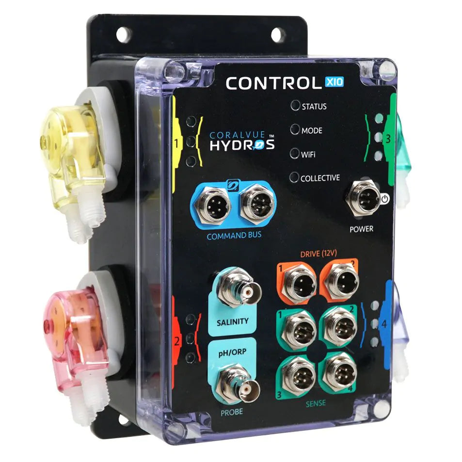 Hydros Control x10 Aquarium Controller & Dosing System for Saltwater & Reef Tanks - Automated Water Parameter Monitoring & Nutrient Dosing - Perfect for Coral Growth & Marine Life Care