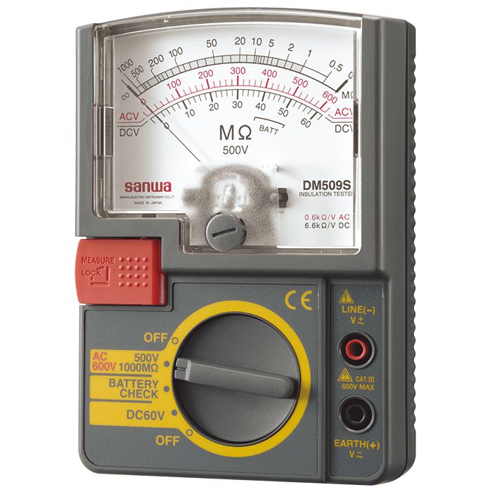 DM509S 500V Analog Insulation Tester - Portable Insulation Resistance Meter for Electrical Safety Testing | Home, Industrial & DIY Use