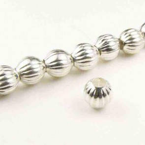 Sterling Silver or 14kt Gold Filled Rondelle Spacer Corrugated Beads 10 Pack - 5mm, 6mm, 7mm, 8mm, 10mm Round Beads for Jewelry Making - Handmade in USA - Perfect for Bracelets, Necklaces & DIY Craft Projects