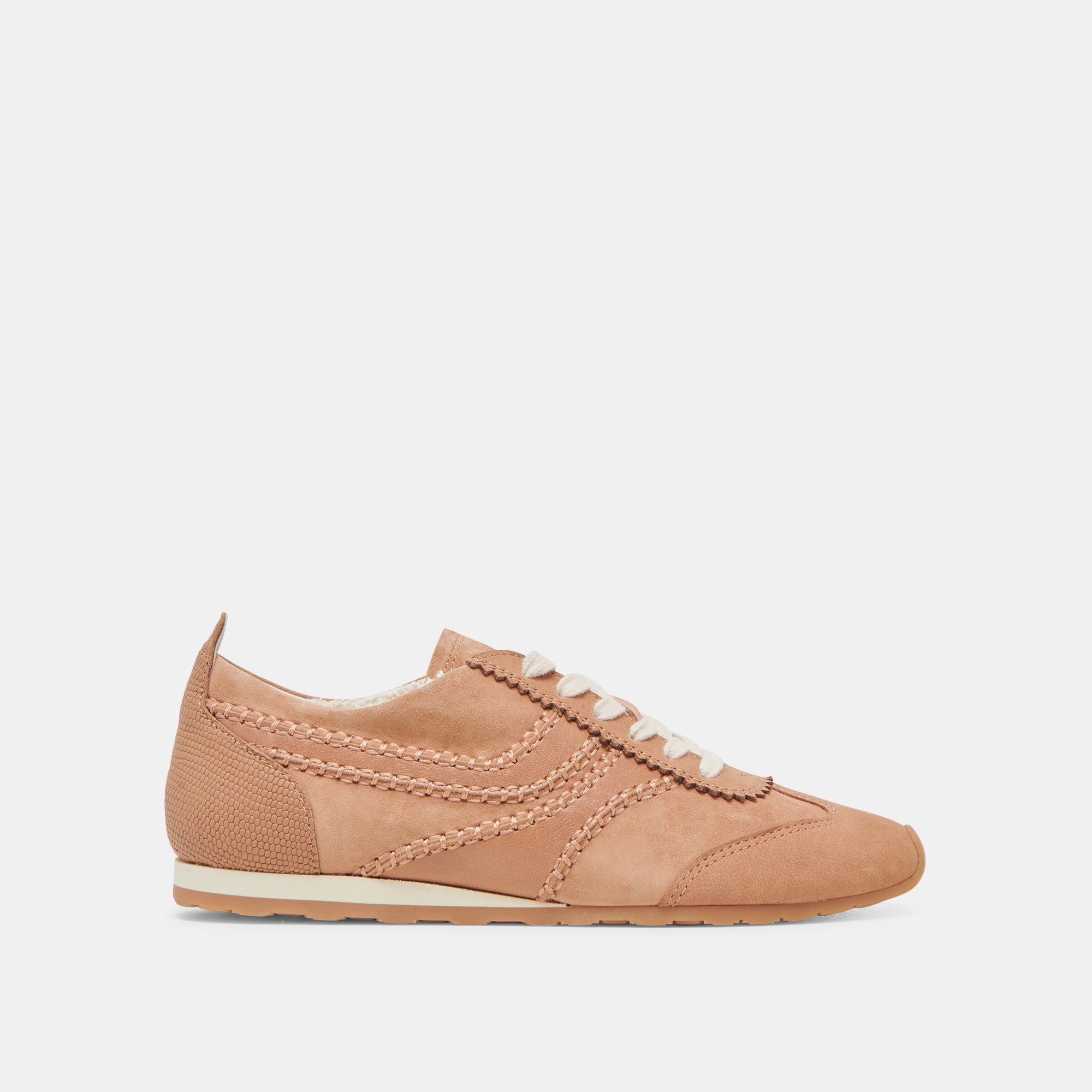 DELANY Women's Sneakers - Comfortable Toffee Nubuck Casual Shoes for Walking, Running & Everyday Wear | Fashionable & Lightweight Footwear for Women