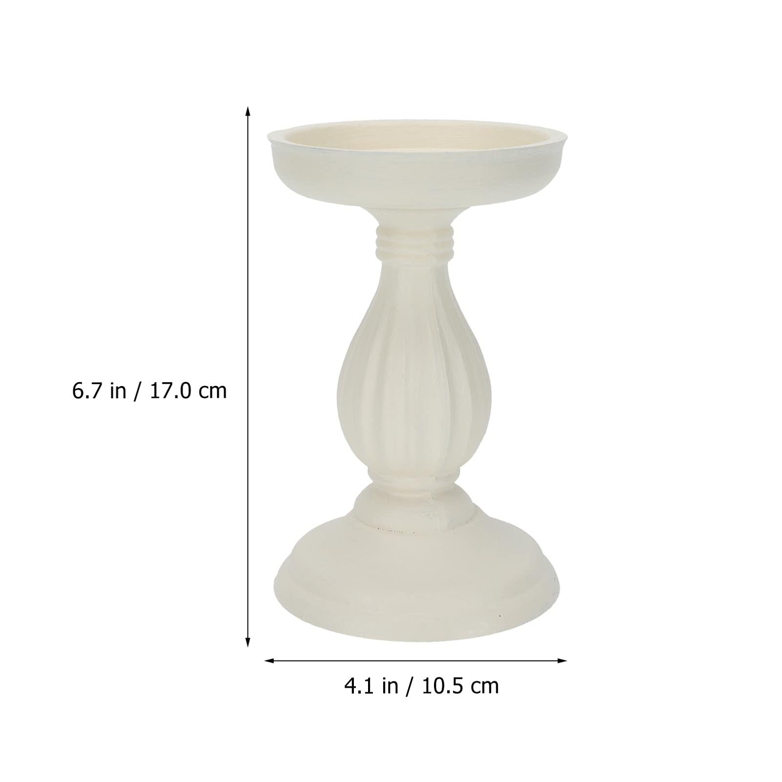 Elegant Roman Column Candle Holder - White Resin Candlestick Stand for Pillar & Tea Light Candles - Greek Figurine Base Wedding Table Centerpiece - Perfect for Home Decor, Romantic Dinners & Special Events
