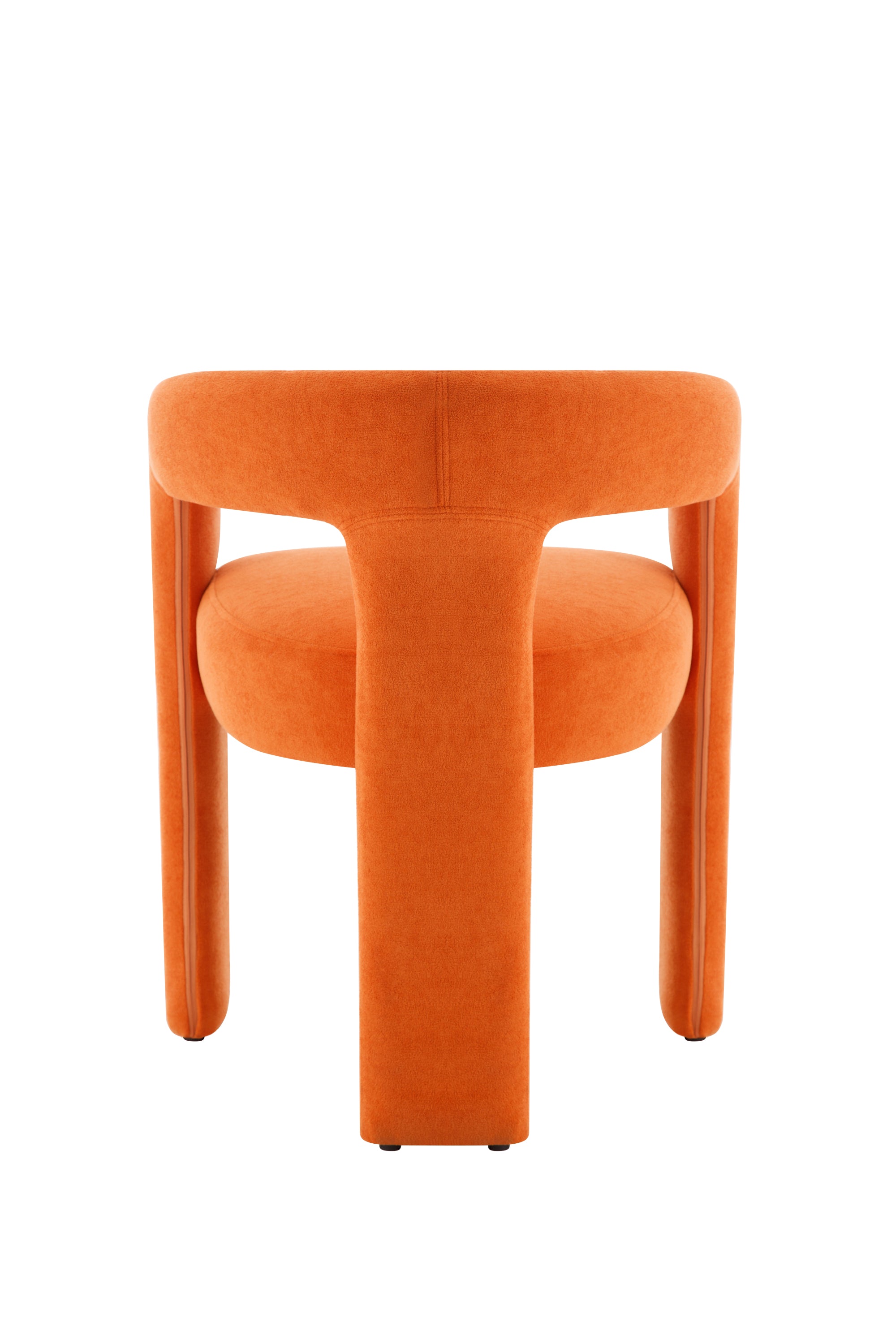 Modern Orange Dining Chairs Set of 2 - Mid Century Style Kitchen Chairs with Wooden Legs - Perfect for Small Spaces, Breakfast Nook & Apartment Dining