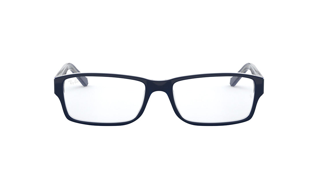 Blue on Transparent Grey