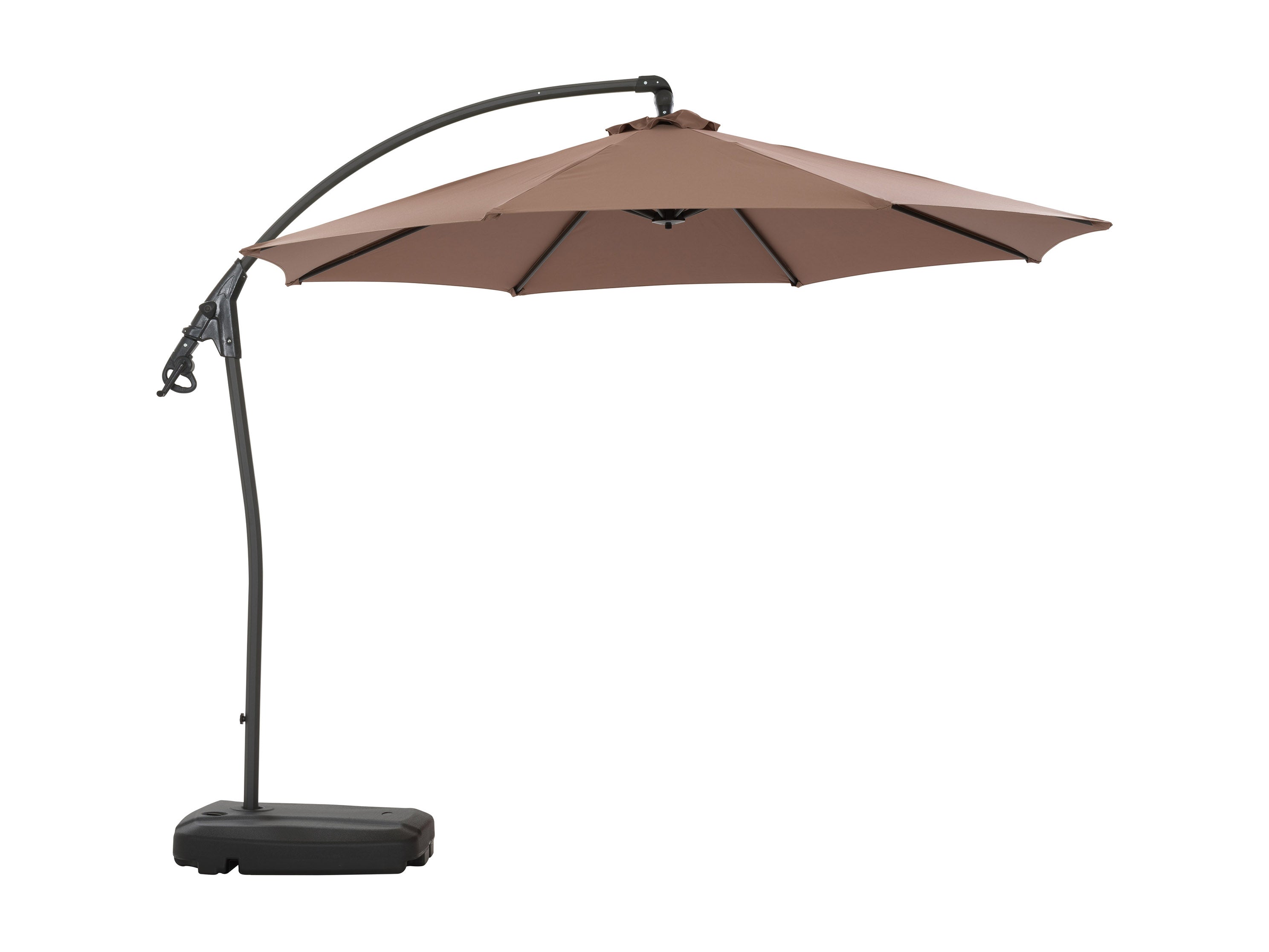 10ft Sand Cantilever Umbrella with Heavy Duty Base - Outdoor Patio Sun Shade for Poolside, Garden, and Backyard Relaxation