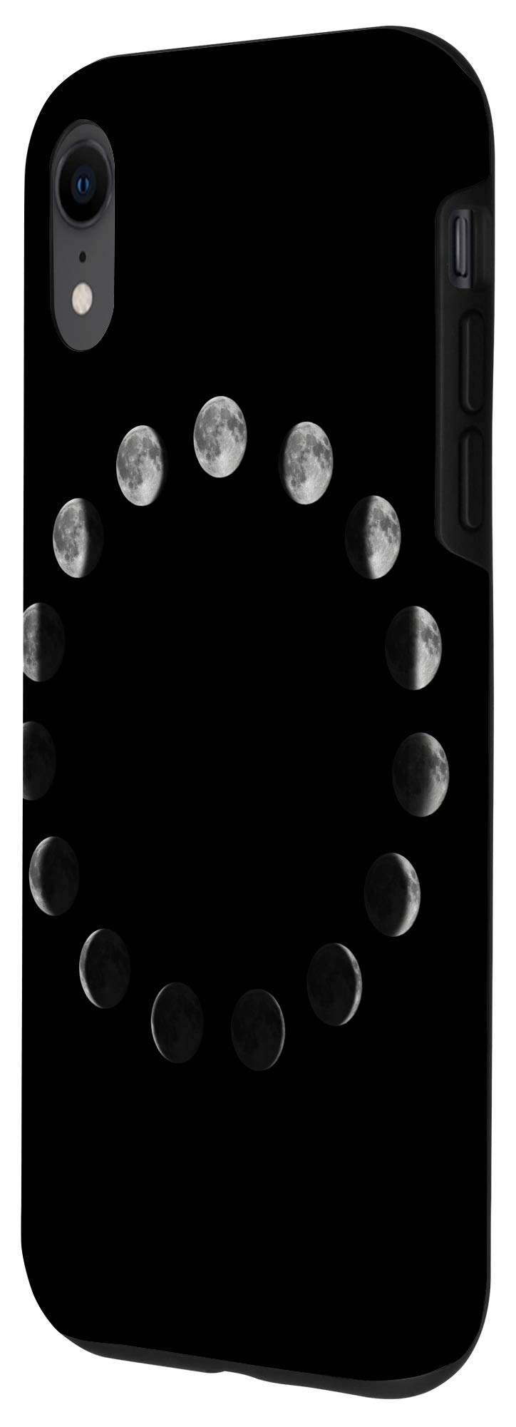 iPhone XR Case - Eclipse & Moon Phases Photography Design - Space Sky Black Protective Cover for Night Photography & Astronomy Enthusiasts