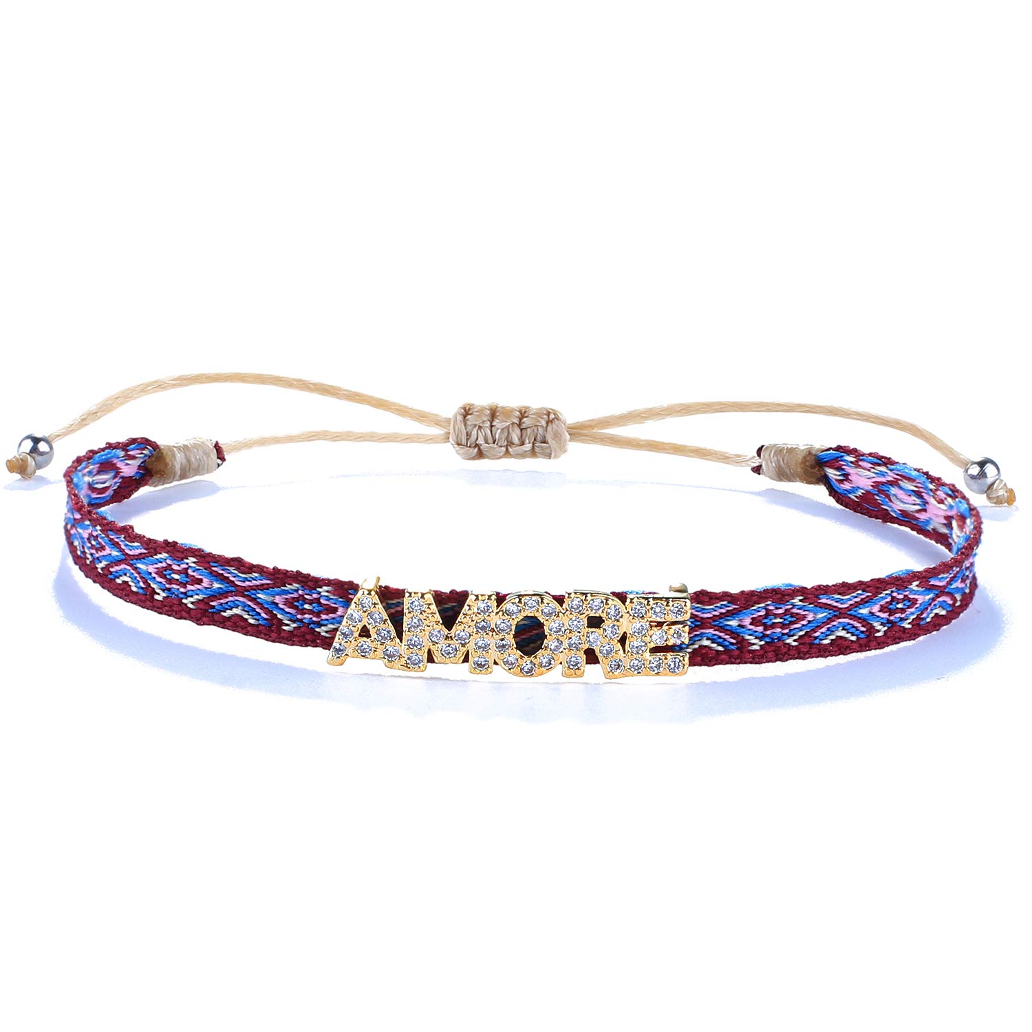 KELITCH Adjustable Star Charm Friendship Bracelets for Women - Colorful Silk Rope Stackable Bracelets for Best Friends, Gifts & Everyday Wear