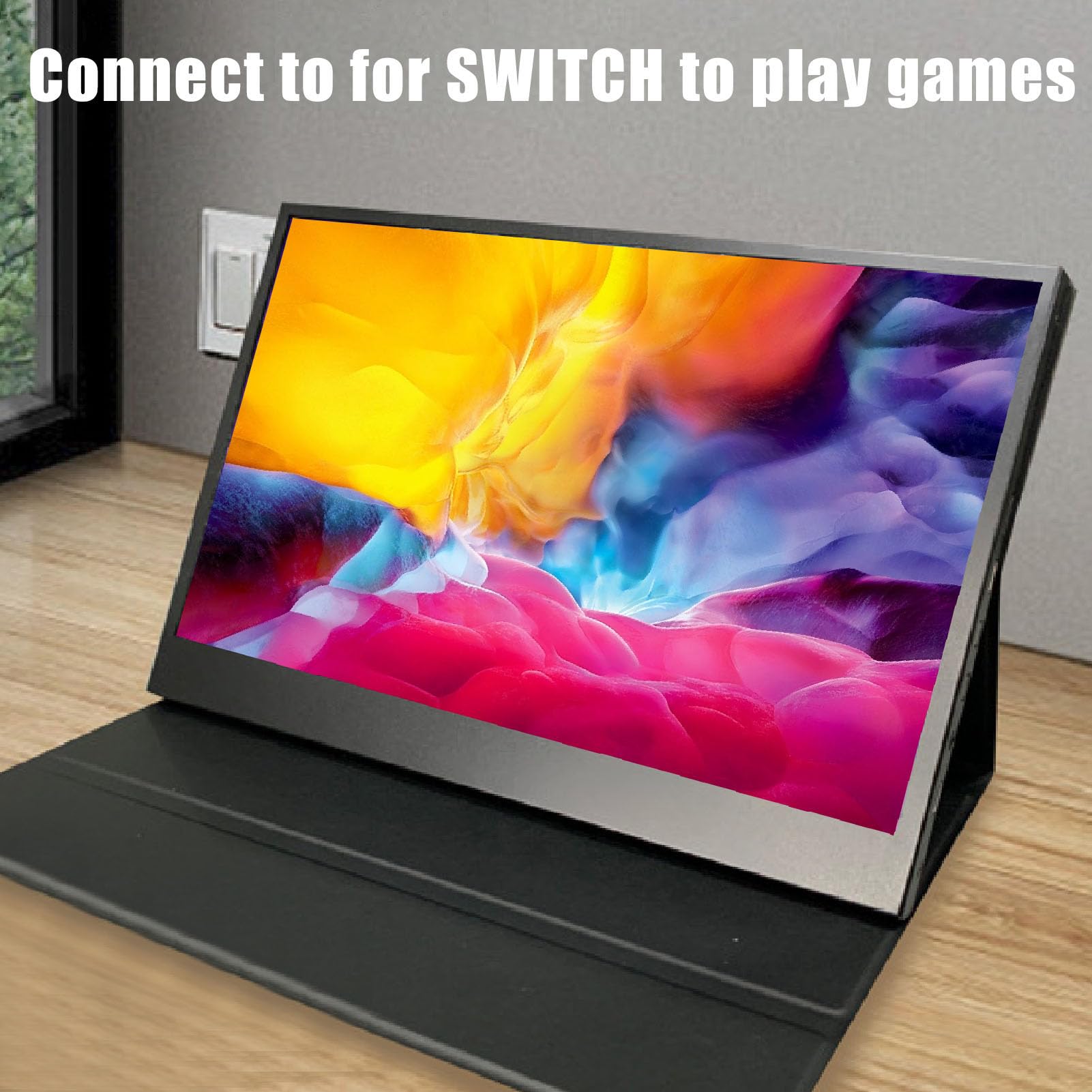 11.6 Inch Portable Travel Monitor with USB-C & 100-240V Power - Ultra Slim HDMI Display for Laptop, Gaming & Business (European Plug) - Perfect for Remote Work, Gaming On-The-Go & Business Presentations