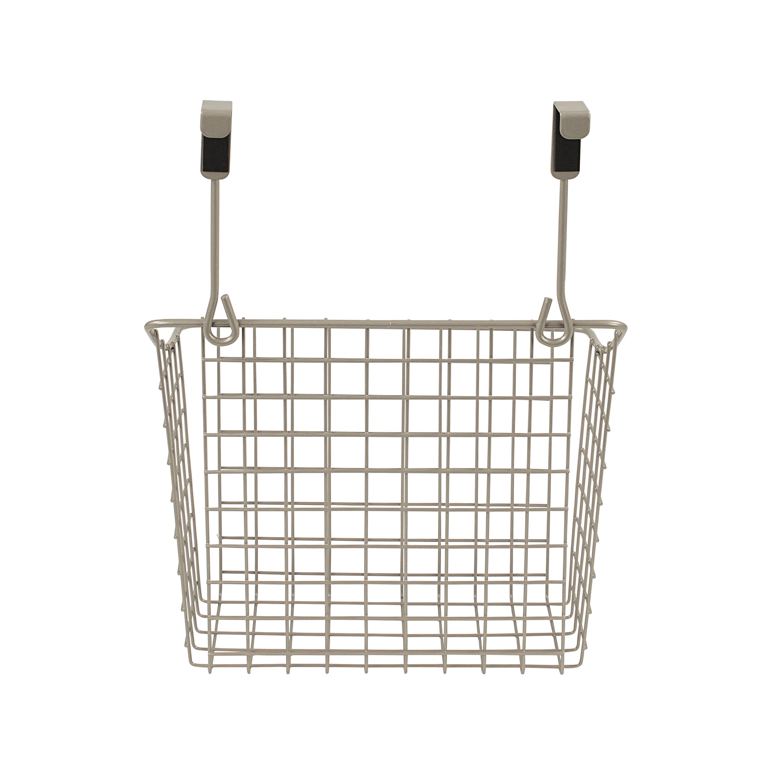 Industrial Gray Small Spectrum Hanging Baskets - Over Cabinet Wire Storage Organizer for Kitchen & Bathroom - Perfect for Cleaning Supplies, Washcloths & Towels | Space-Saving Solution for Home Organization & Clutter Control