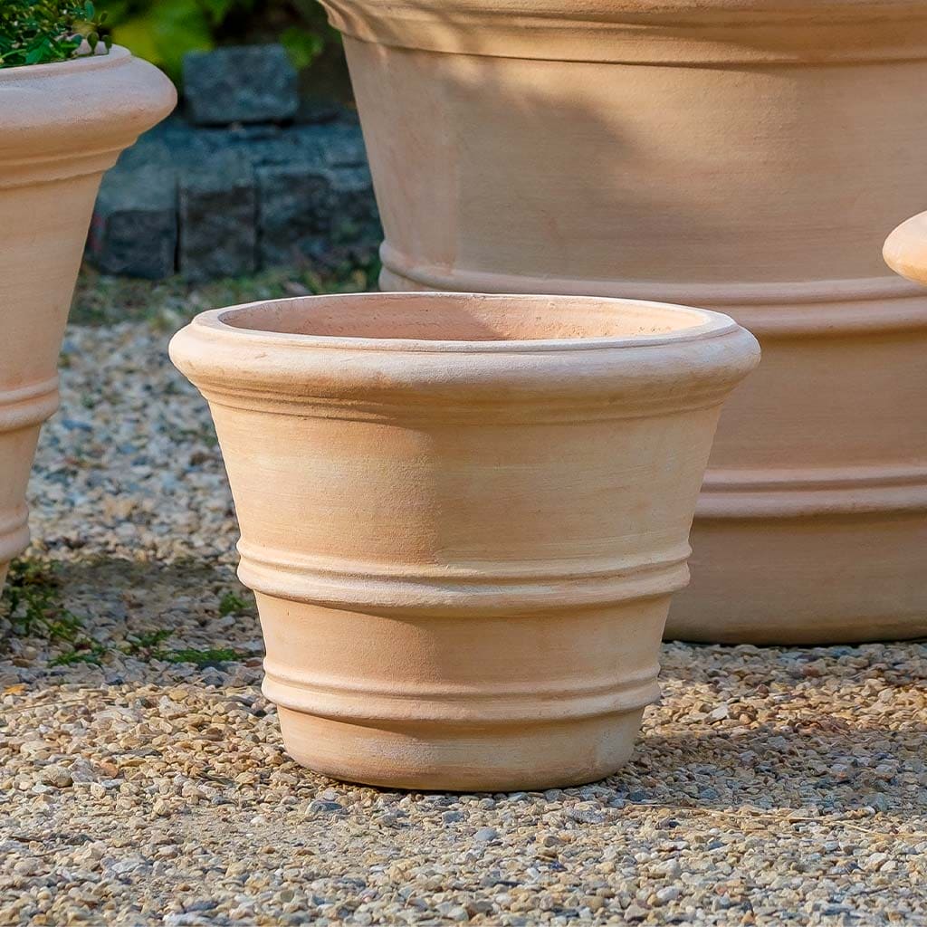 Campania International Classic Double Rolled Rim 11.5 Inch Terra Cotta Flower Pots - Set of 3 - Perfect for Indoor Plants, Outdoor Garden Decor, and Patio Container Gardening