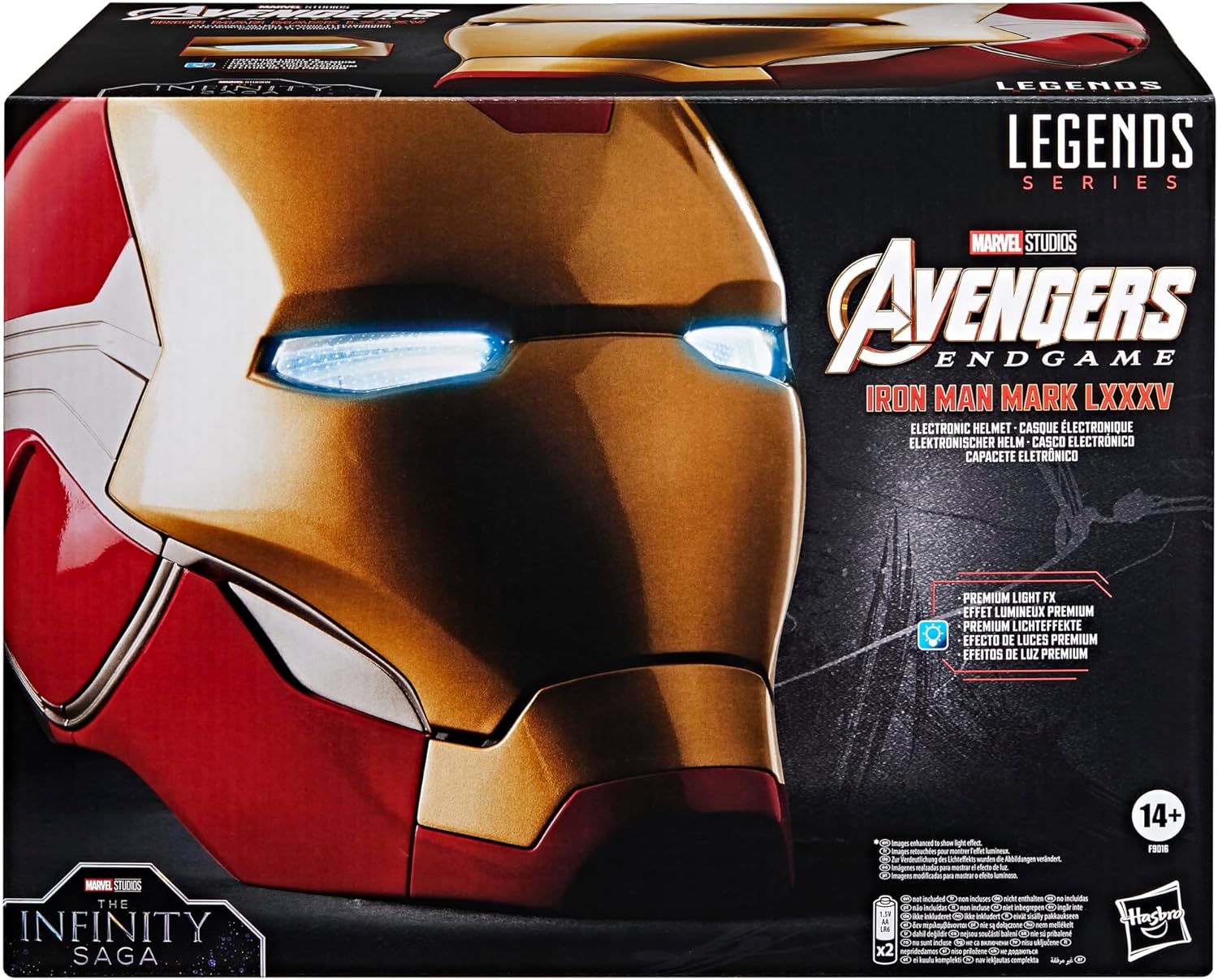 Marvel Legends Iron Man Helmet Avengers Endgame - Official Collectible Replica for Cosplay, Display & Gifts - Perfect for Halloween, Comic Con & Superhero Fans