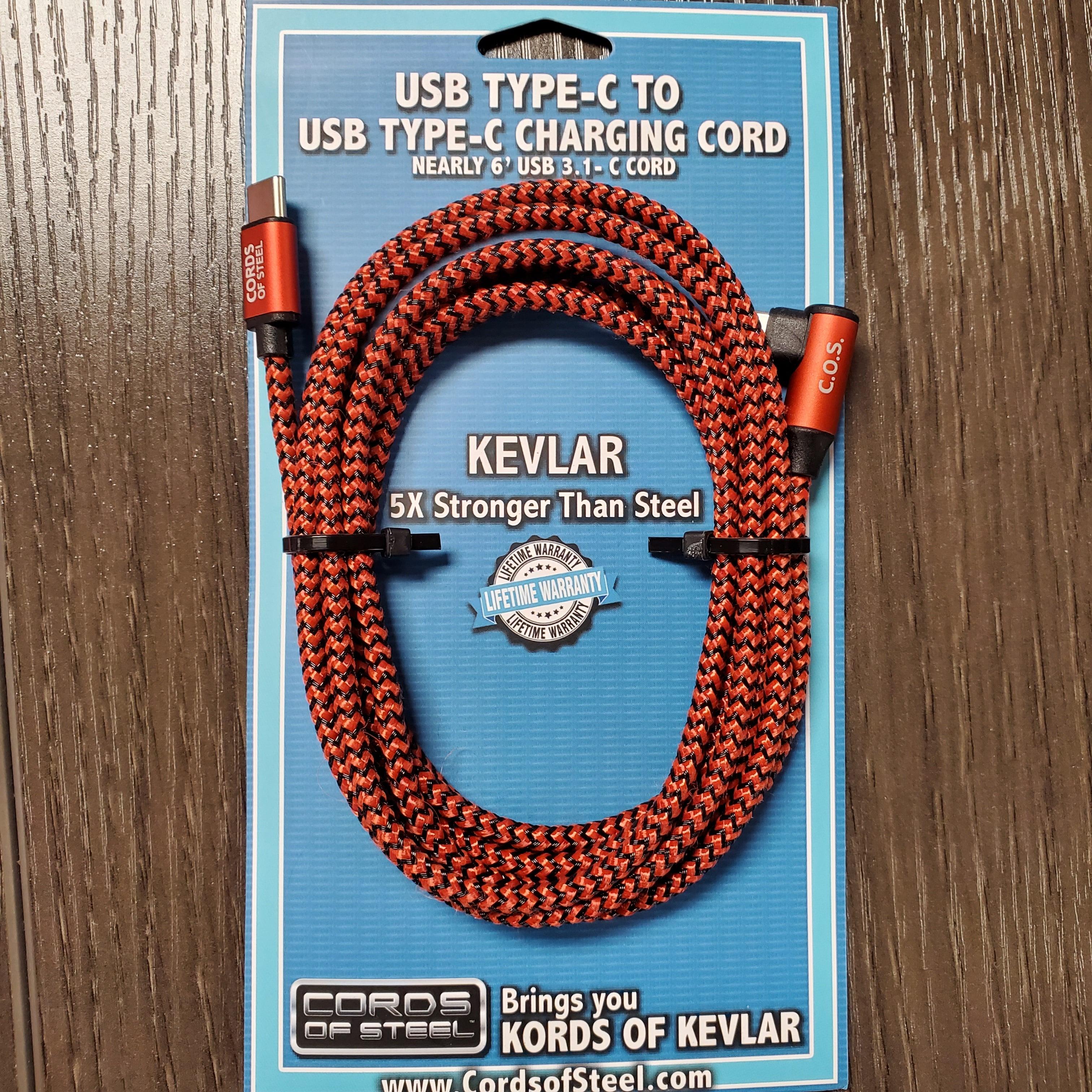 Premium Braided Steel Cord - Red & Black Heavy Duty Rope for Outdoor, Camping, and DIY Projects
