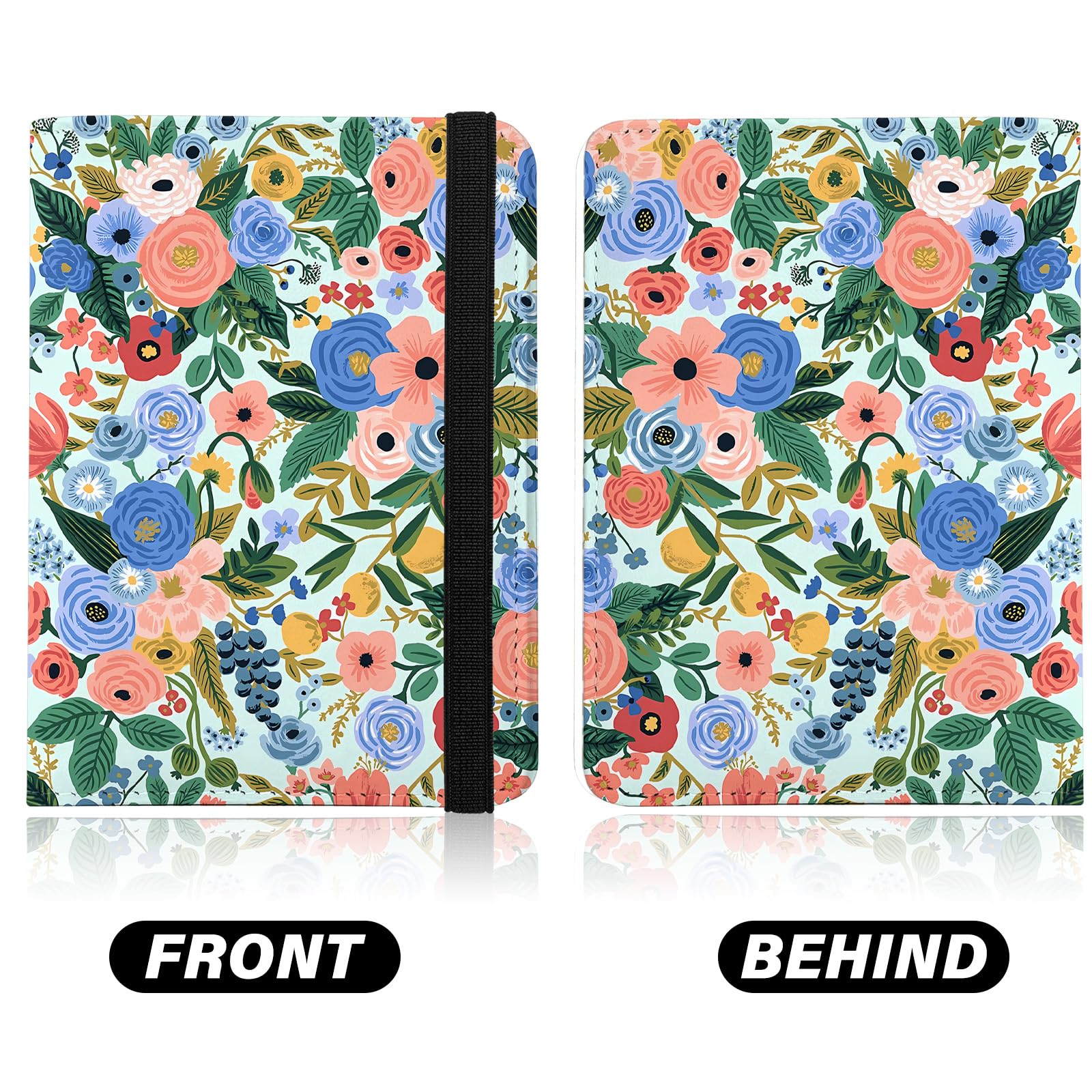 RFID Blocking Passport Holder & Wallet - Floral Design for Travel