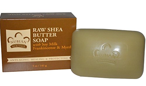 Organic Raw Shea Butter Soap with Frankincense & Myrrh - 6 Pack Bar Soap for Dry Skin, Moisturizing & Aromatherapy - Perfect for Daily Bath, Spa & Gift Giving