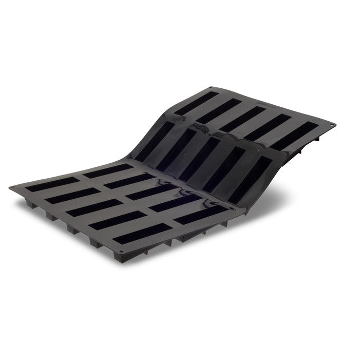 Pavoflex Silicone Twisted Rectangle 20 Forms - Non-Stick Baking Molds for Cakes, Desserts & Chocolates - Perfect for Home Baking, Party Treats & DIY Candy Making