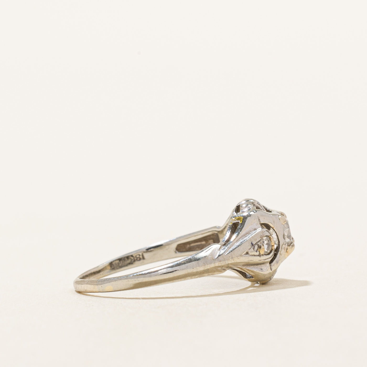 0.22ctw Transitional Brilliant Cut Diamond Ring - Size 4.5 - Elegant Wedding & Engagement Jewelry for Women