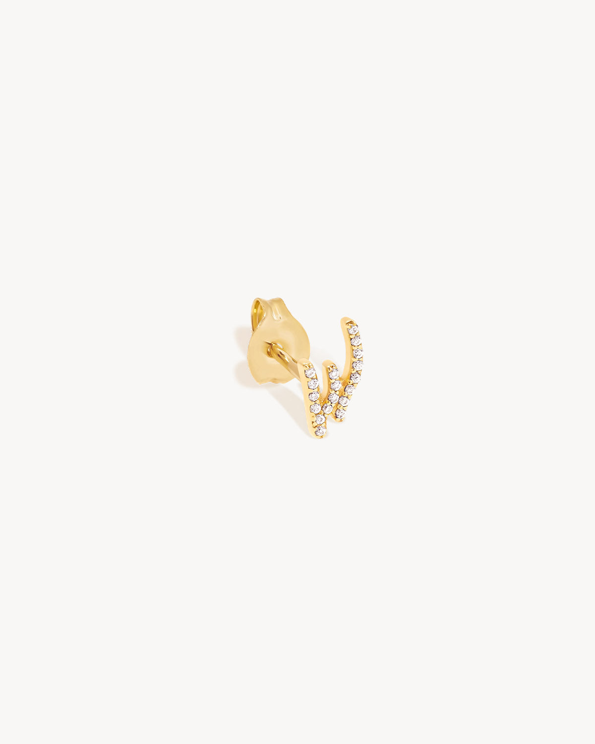14K Solid Gold Forever Love Diamond Letter Earrings for Women - Dainty Initial Alphabet Studs for Everyday Wear, Gift for Her, Anniversary & Valentine's Day Jewelry