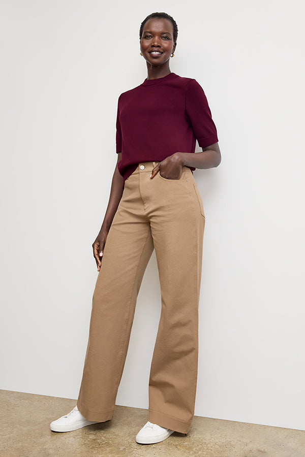 Milo Wide Leg Jeans for Women - Eco-Friendly Stretch Denim Pants with Comfortable Fit - Perfect for Casual Wear, Office, and Travel