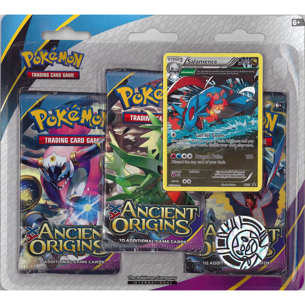 Pokemon XY Ancient Origins Trading Card Game - 3-Pack Blister with Foil Card | Collectible TCG Booster Packs for Battles & Trading | Perfect for Game Nights, Tournaments & Gifts