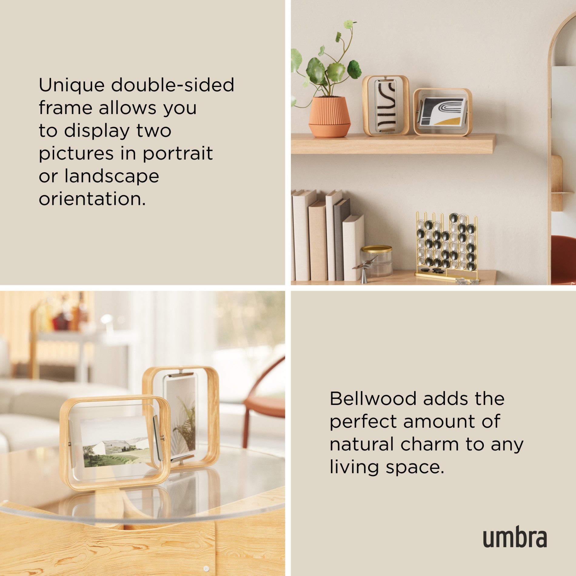 Bellwood Picture Frame - Elegant Wooden Photo Frame for Wall & Tabletop Display - Perfect for Home, Office, and Gift Decor