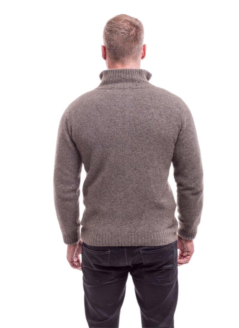 Premium New Zealand Wool & Brushtail Possum Blend Ribbed Jacket for Men - Warm Winter Outerwear for Hiking & Outdoor Adventures