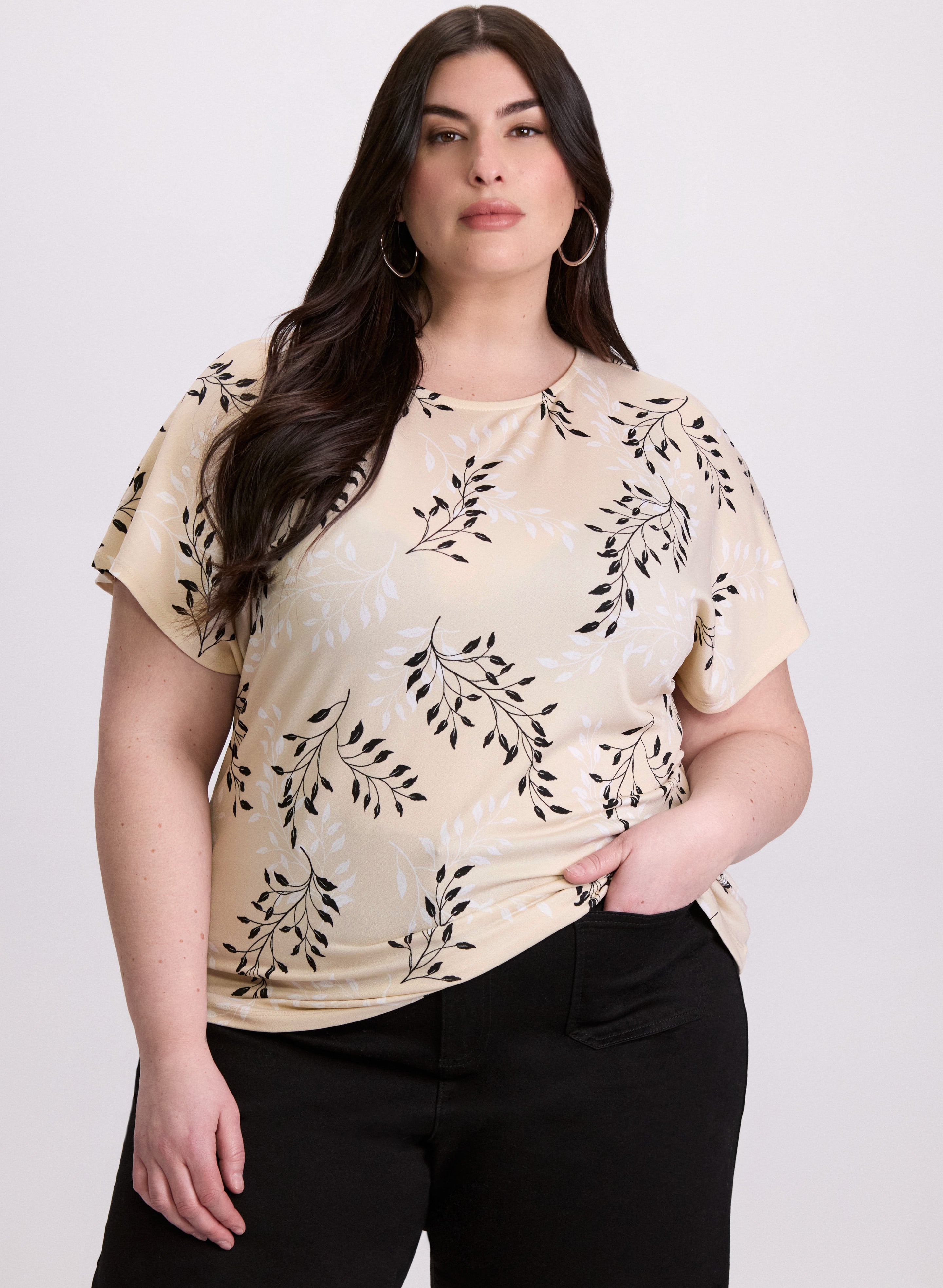 Floral Drop Shoulder Top for Women - Boho Chic Blouse with Loose Fit & Floral Print - Perfect for Summer Outfits, Beach Vacations & Casual Dates