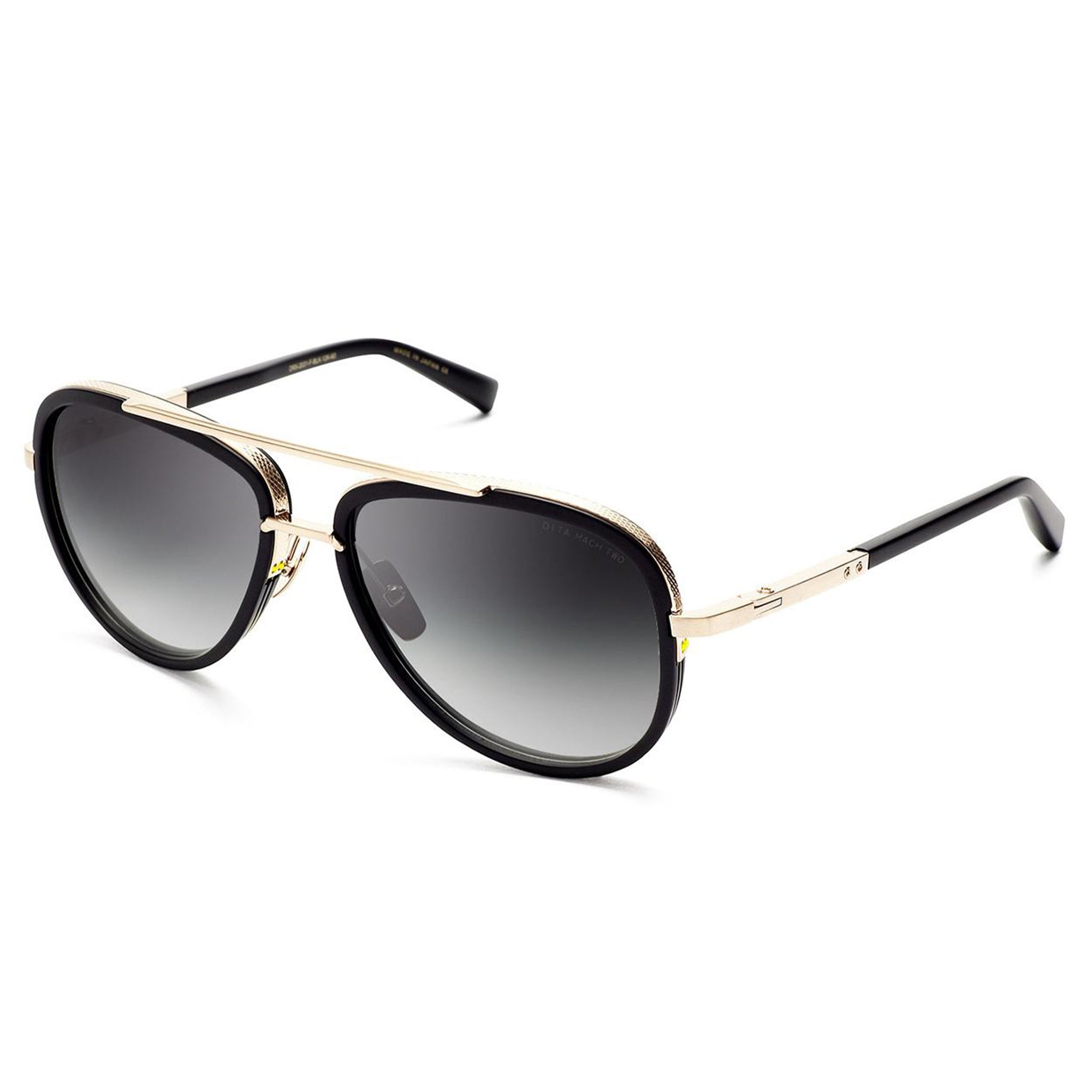 Dita Mach Two Black White Gold Polarized Sunglasses for Men & Women - Luxury UV Protection Shades for Driving, Travel & Outdoor Activities