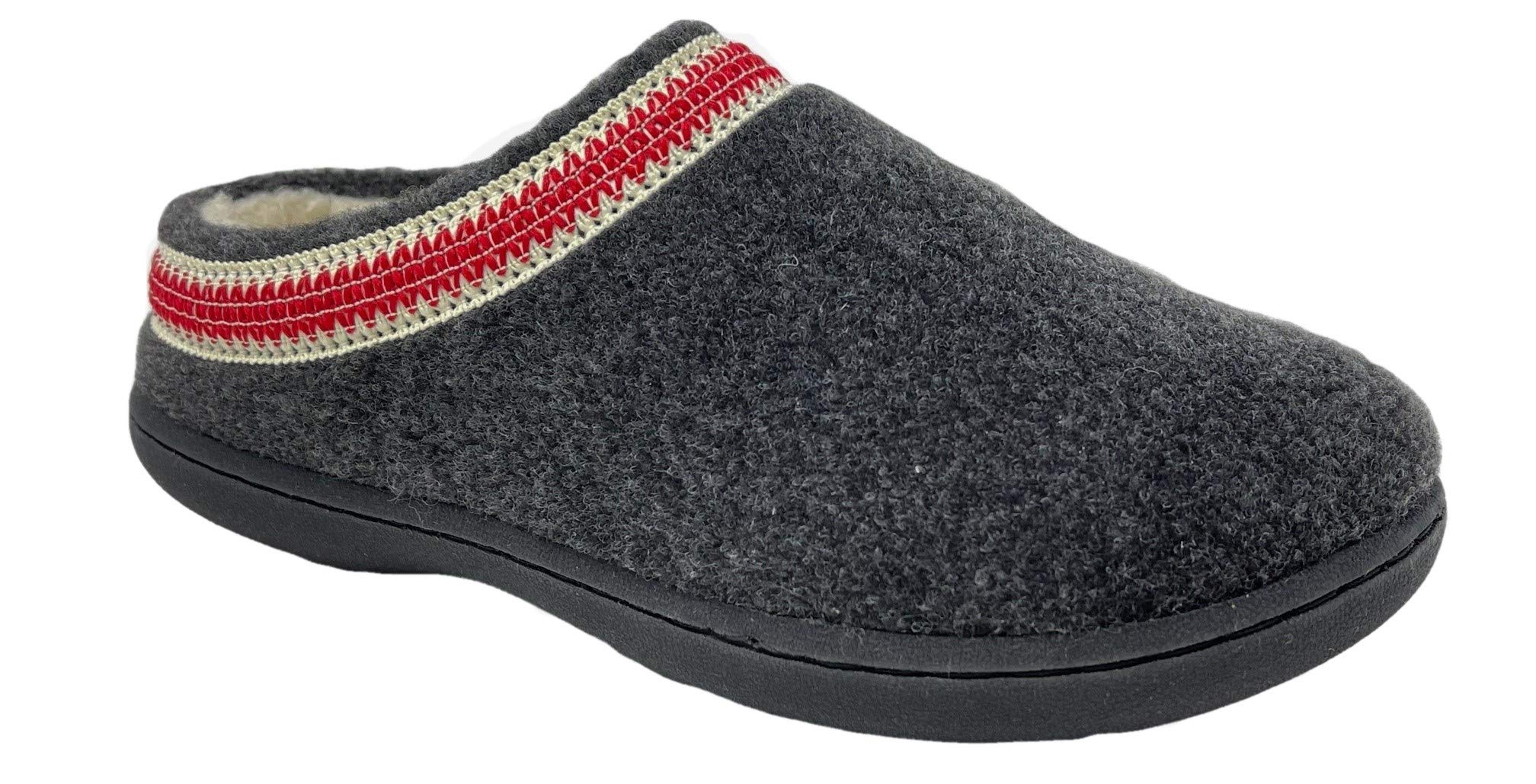 Clarks Women's Wool Felt Clog Slippers JMH1319T - Warm & Cozy Plush Faux Fur Lined House Shoes - Indoor/Outdoor Comfort for Women - Perfect for Winter, Home, Office & Casual Wear
