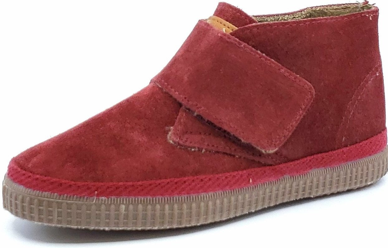 Eco-Friendly High Top Sneakers - Natural World Vegan Suede Burgundy Shoes with Hook & Loop Closure | Sustainable Fashion for Casual Wear & Outdoor Activities