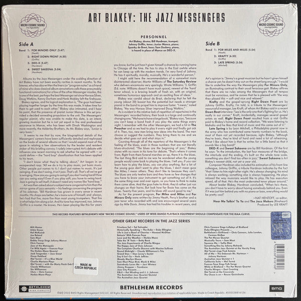 Art Blakey & The Jazz Messengers Vinyl Records - Classic Jazz Albums Collection for Audiophiles & Music Lovers - Perfect for Home Listening, Gifts & Jazz Enthusiasts
