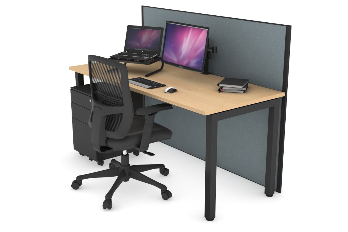 Horizon Quadro Square Legs Office Desk - 1400L x 700W Modern Workstation for Home & Office - Perfect for Remote Work, Study & Conference Rooms