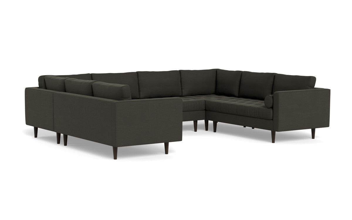 Ladybird 134 U Sectional Sofa - Modern L-Shaped Couch with Reversible Chaise, Soft Fabric Upholstery for Living Room, Family Room, or Home Theater