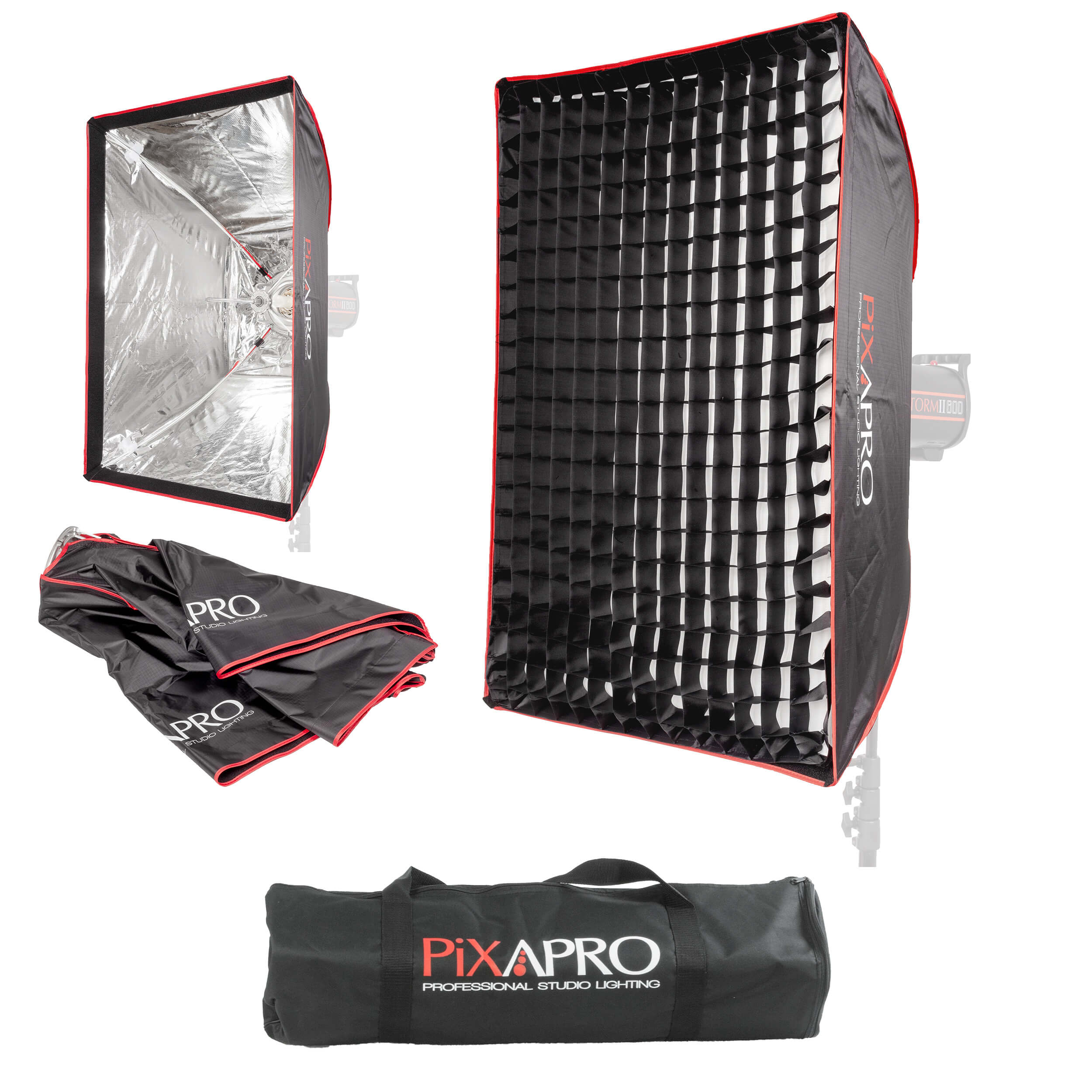 60x90cm (23.6x35.4 Inch) Professional Rectangular Photography Softbox with Grid - Portable Lighting Diffuser for Studio, Product, and Portrait Photography - Perfect for Indoor/Outdoor Photo Shoots