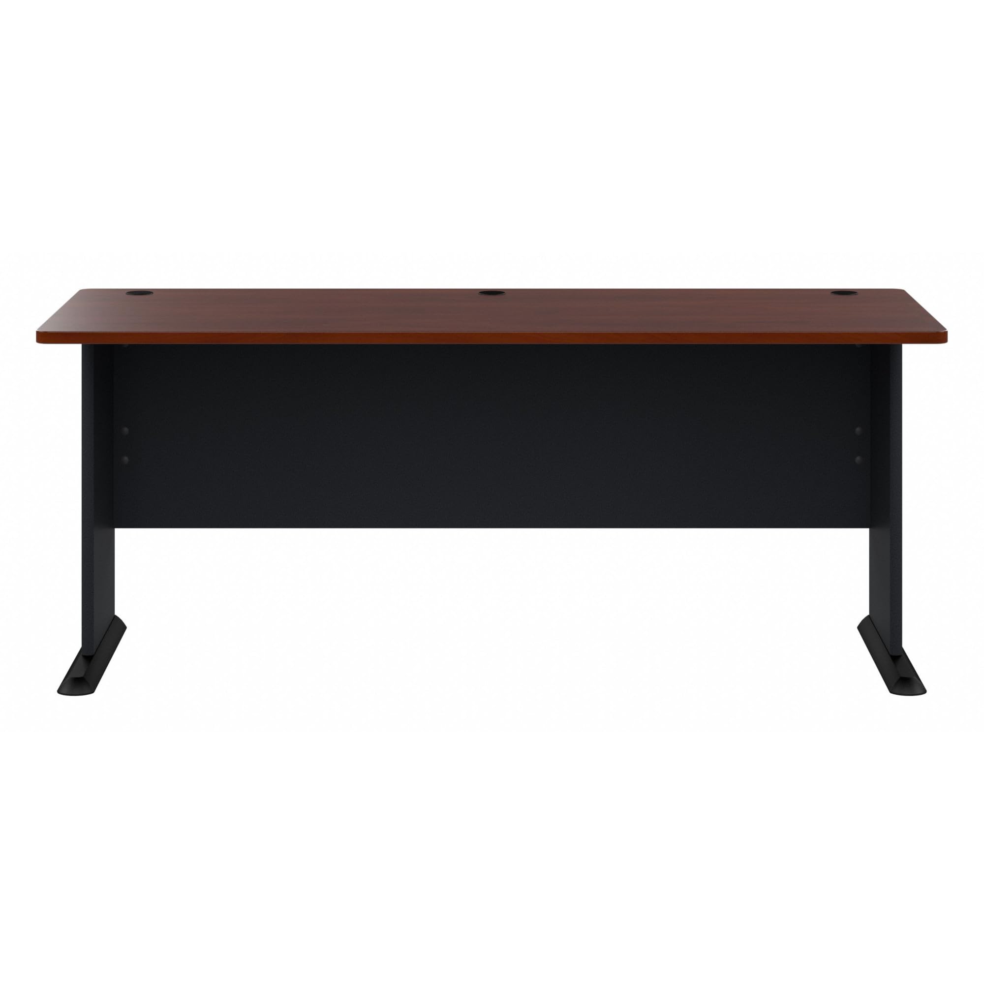 Bush Furniture Series A 72W Home Office Desk Workstation - Professional Cherry Wood Computer Desk for Workspace & Study Room - Perfect for Remote Work, Online Classes & Home Office Setup