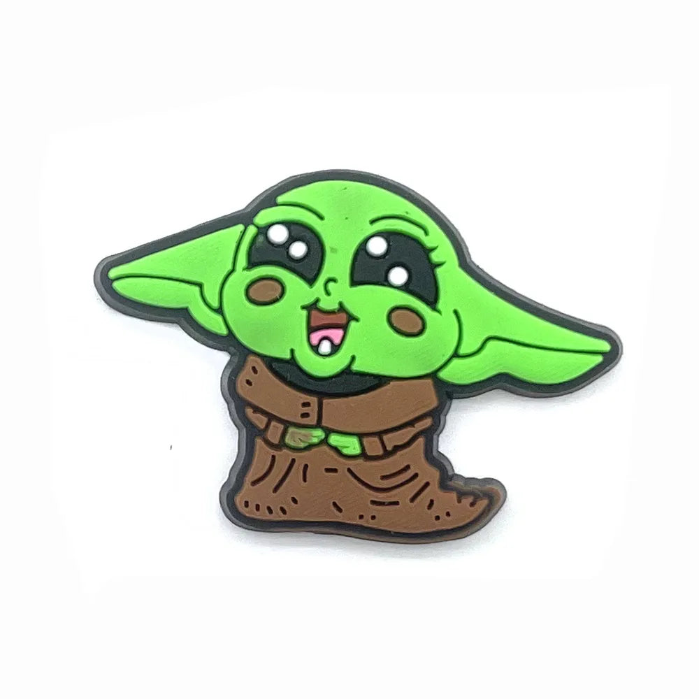 25 Styles Star Wars Yoda Shoe Charms for Crocs - DIY Decor Jibbitz for Kids & Adults - Waterproof Shoe Accessories for Slippers, Sandals & Water Shoes - Perfect Gift for Star Wars Fans & Crocs Lovers