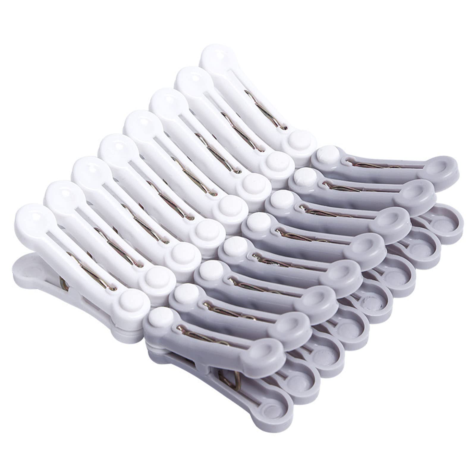 16Pcs Plastic Clothes Pins - Durable PP Garment Clips for Beach Towels, Bathroom & Hotel Use - Portable Sealing Clips for Laundry, Camping & Travel