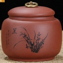 Premium Yixing Zisha Clay Tea Caddy for Loose Leaf Tea Storage - Small Size (Holds 300g) - Perfect for Green, Black, Oolong & Pu-erh Tea Preservation at Home or Office