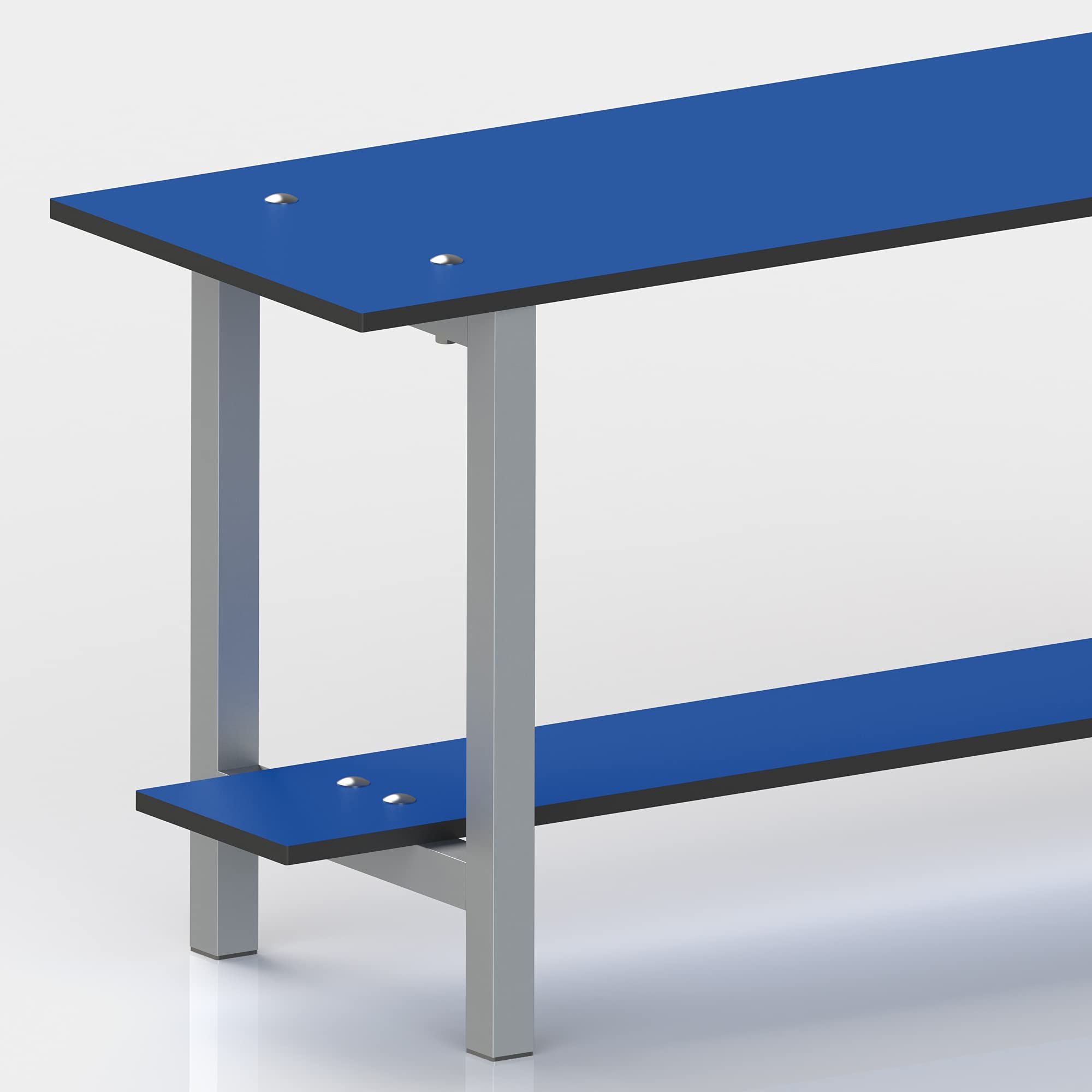 3-Pack Aluminum Rectangular Feet for Locker Room Benches - Matt Anodized Side Legs for Durable Bench Seats | Perfect for Gym, Locker Room & Commercial Seating Areas