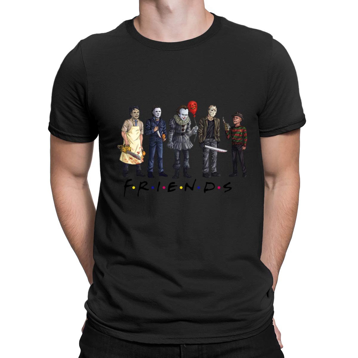 Horror Friends T-Shirt - Michael Myers Halloween Shirt for Men - Scary Movie Fan Gift - Funny Halloween Costume Tee - Perfect for Halloween Parties & Horror Movie Nights