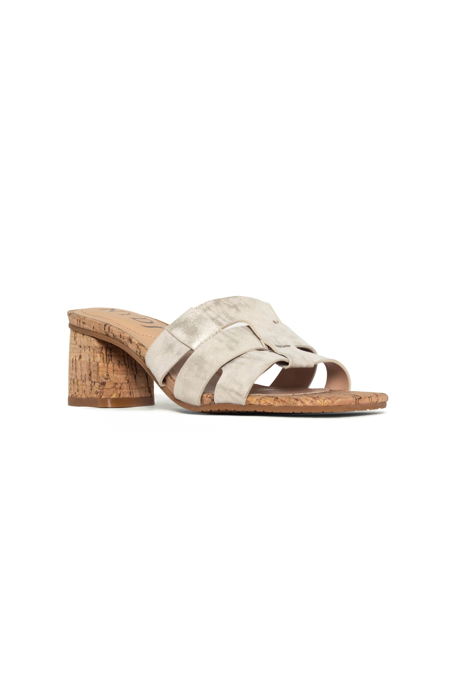 Gloriana Women's Pewter Mule Sandals - Comfortable Slip-On Shoes for Casual Wear, Beach, and Summer Outfits