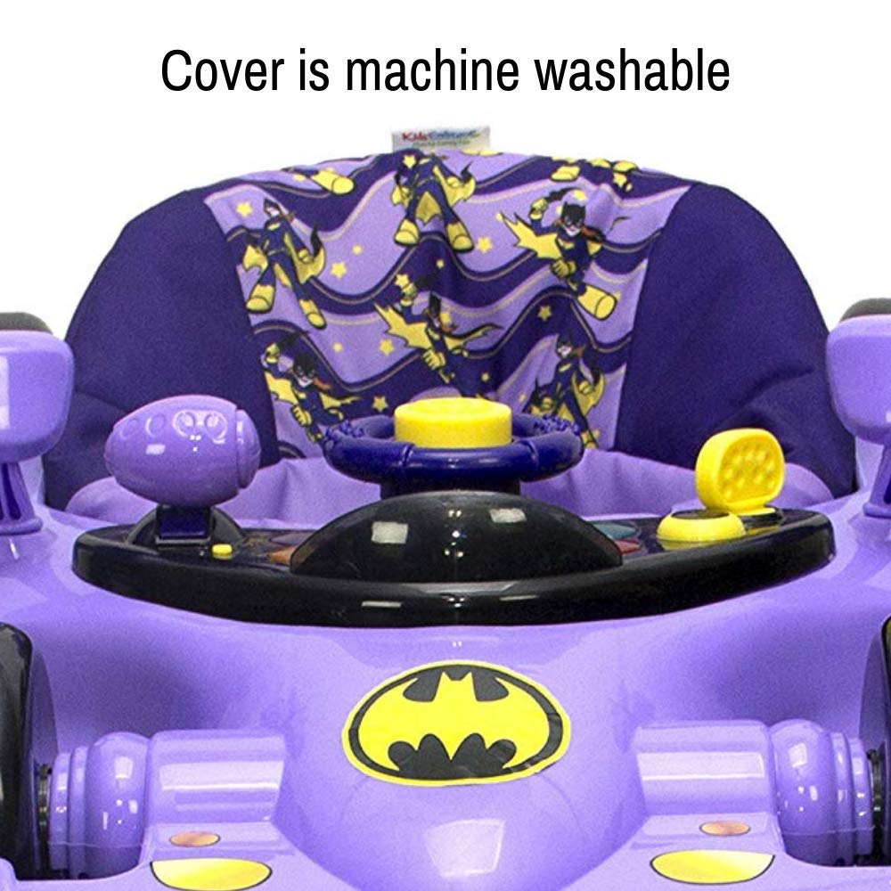 KidsEmbrace Batgirl Baby Activity Walker - DC Comics Themed Push Car with Music & Lights, Purple - Fun Learning Toy for Toddlers & Infants (Ideal for Indoor Play & Early Development)