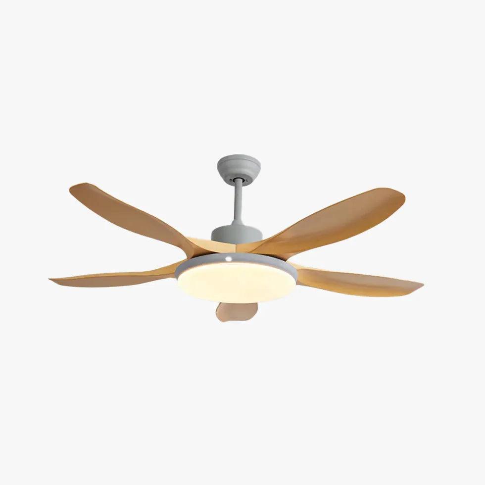 Modern Yellow LED Ceiling Fan with Light - Energy Efficient Quiet Bedroom Fan with Remote Control, 3 Speeds, Reversible Motor - Perfect for Bedroom, Nursery, Living Room & Home Office Cooling