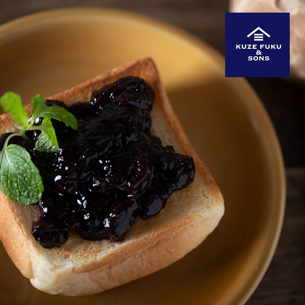 KUZE FUKU & SONS All Natural Blueberry Jam - Non-GMO Real Fruit Preserves, No Artificial Flavors or Additives, 11 Oz (311.84g) - Perfect for Breakfast Toast, Yogurt Topping & Baking Recipes
