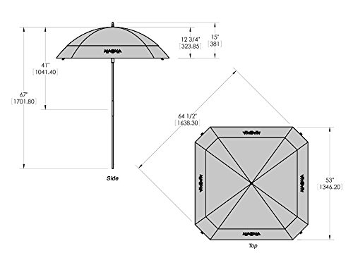 MAGMA Cockpit Umbrella - UV Protection & Waterproof Boat Umbrella for Marine & Yacht Use - Perfect for Boating, Fishing & Outdoor Activities