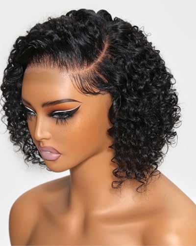 Side Part Curly Wig Natural Color