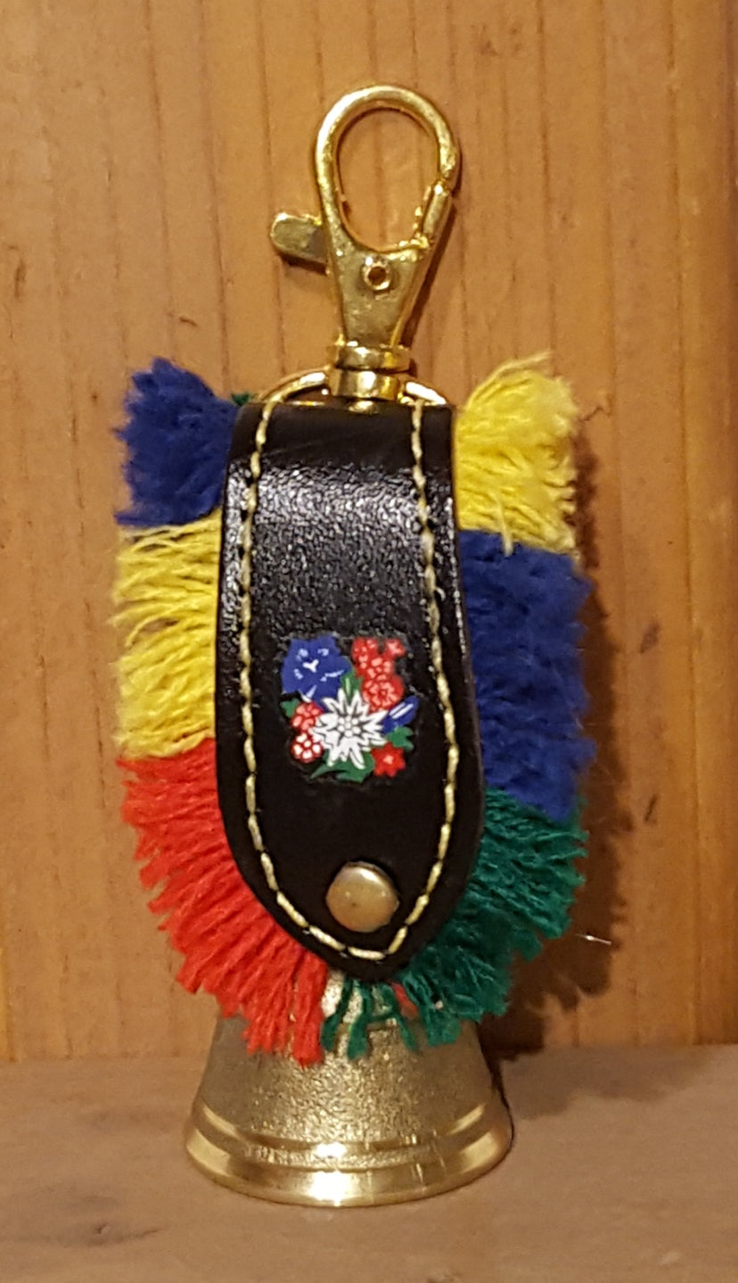 Mini Cowbell Key Ring - Small Metal Cowbell Keychain for Keys, Bags & Backpacks - Perfect for Sports Fans, Cheerleaders & Pet Training - Great Gift Idea for Cow Lovers
