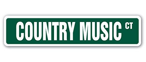 Country Music Street Sign - Vintage Hillbilly & C&W Radio Themed 8