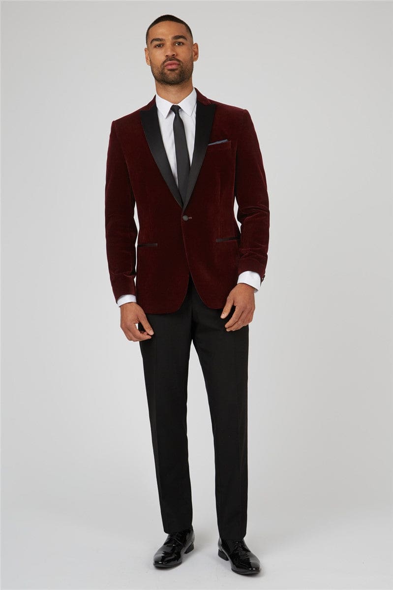 Vintage Burgundy Velvet Blazer for Women - Elegant Rogue Style Jacket for Evening Parties, Date Nights & Special Occasions