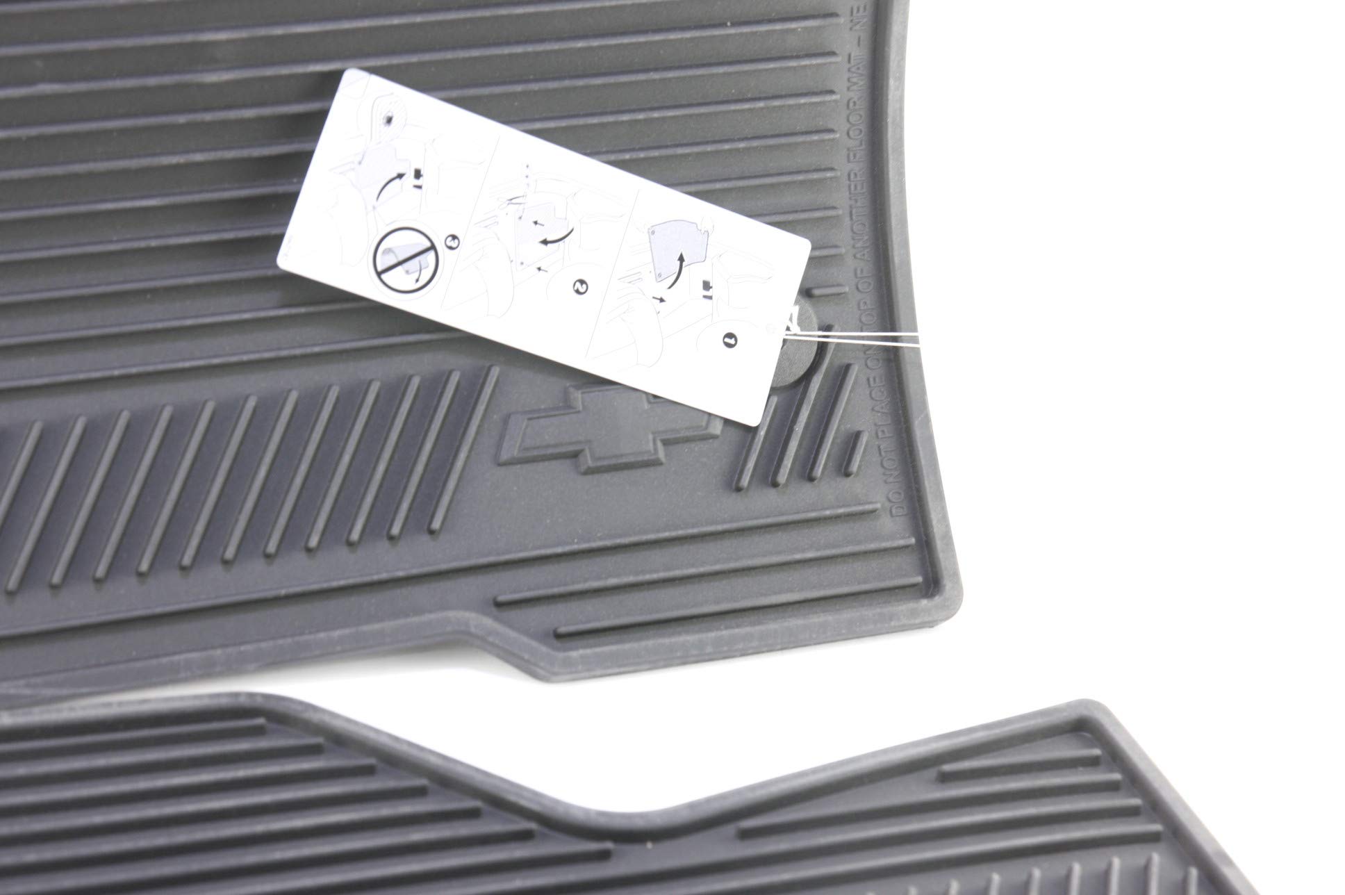 GM Accessories 22832327 Premium All-Weather Floor Mats - Jet Black with Bowtie Logo - Durable Protection for Trucks, SUVs, and Cars